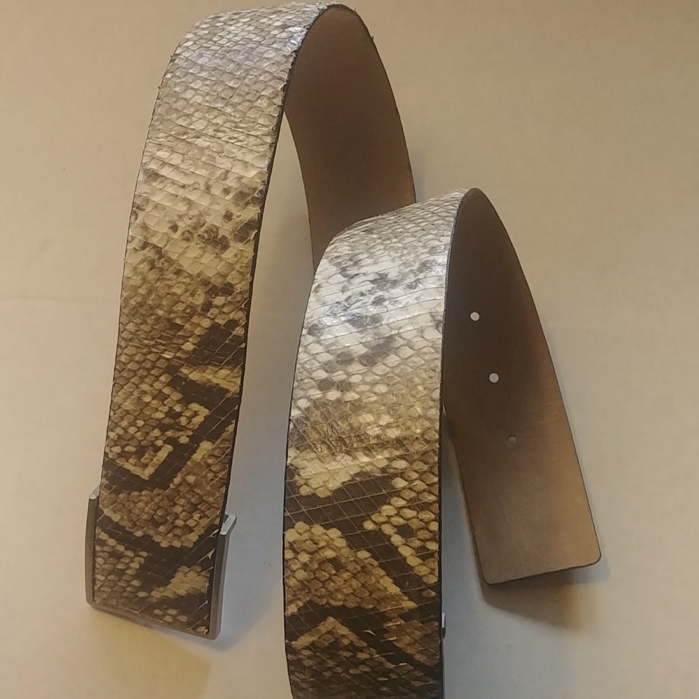 WWorth Gray Snake Skin Leather Belt sz P